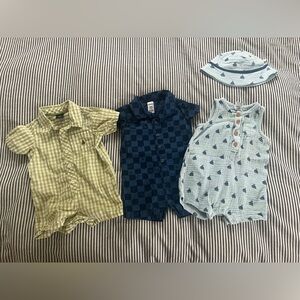 3 baby boy rompers